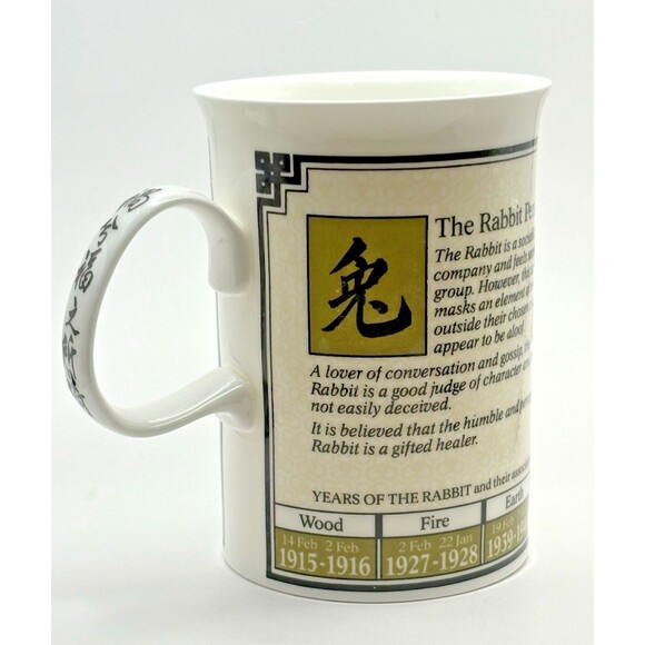 Vintage Dunoon Year of the Rabbit Mug Coffee Cup Used - Picture 4 of 12